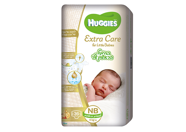 חיתולי Huggies Extra care for Little Babies מידה NB
